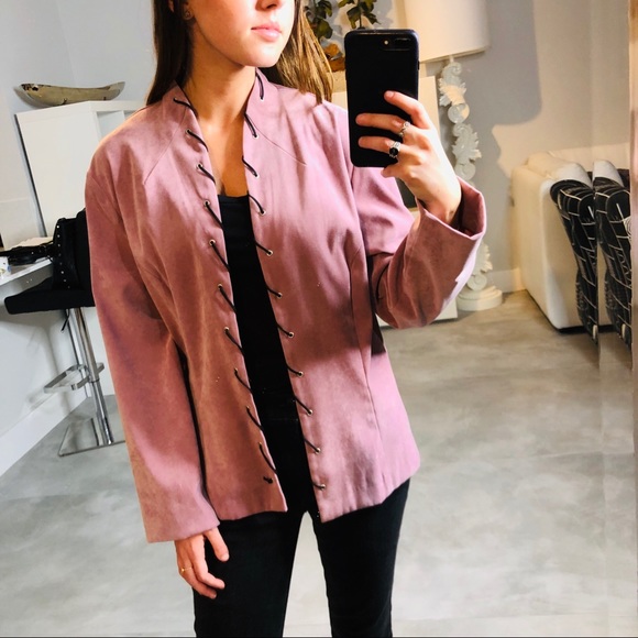 Sheri Martin Jackets & Blazers - Vintage Lilac Blazer with Lace Up Trim BOGO ANY OFFER